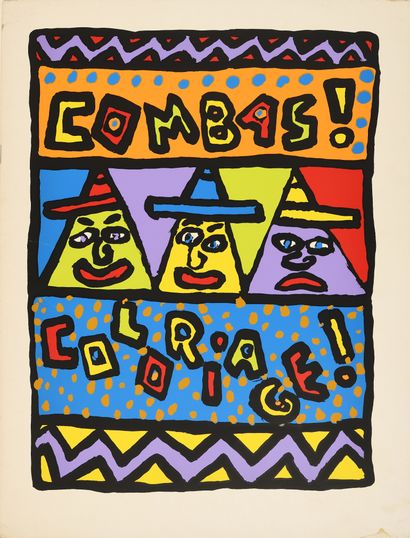 null COMBAS (Robert), 
COMBAS ! COLORAGE !
Album composé de neuf sérigraphies originales...