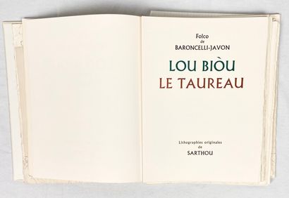 null BARONCELLI (Folco de) - Sarthou (Maurice) 
Pouèmo - Poèmes. Lou Biou - Le Taureau
Paris,...