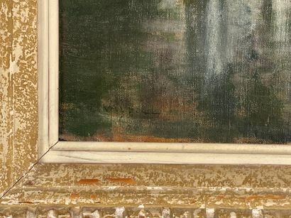 null Léonce VAYSSE (1844 - ?) 
Paysage lacustre
Huile sur Toile
59,5 x 73 cm
(Deux...
