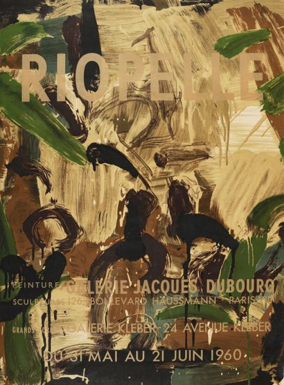 null Jean-Paul RIOPELLE, d'après 
Affiche d’exposition de la Galerie Jacques Dubourg...