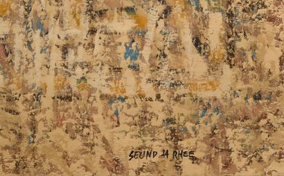 null Seund JA RHEE (1918 - 2009)
Composition abstraite 
Huile sur toile 
Signée en...