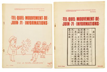 null Philippe SOLLERS (1936-2023)
"Tel quel. Mouvement de juin 71. Informations."
Paris,...