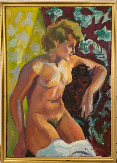 null Roger WORMS (1907-1980)
Nu féminin, 1947
Huile sur toile signée en bas à droite...