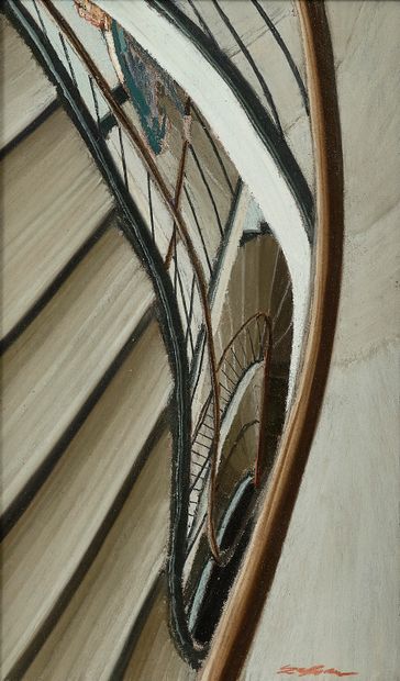 Sam SZAFRAN (1934-2019)
L'escalier, 1980
Pastel...