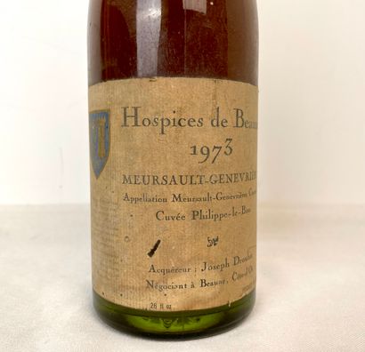 null Une bouteille Hospices de Beaune Meursault-Genevrières 1973, cuvée Philippe-le-Bon....