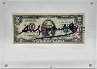 Andy Warhol : Signature manuscrite au feutre acrylique en Noir Andy Warhol : Signature...