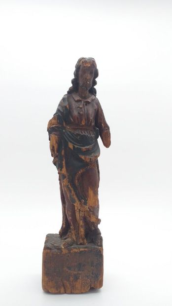 Figure de Christ ou d'apôtre Figure of Christ or apostle
Depicted standing in contrapposto...