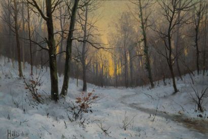 Henri HELIS (1872-1945) Henri HELIS (1872-1945)
La neige dans les bois de Garches...