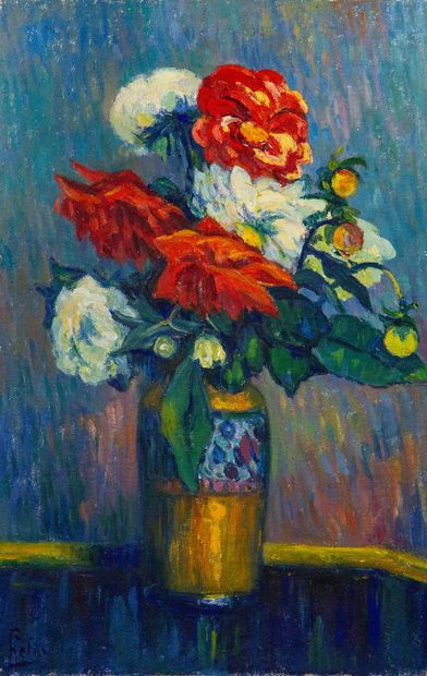 Henri HELIS (1872-1945) Henri HELIS (1872-1945) 
Vase et fleurs 

Huile sur toile...