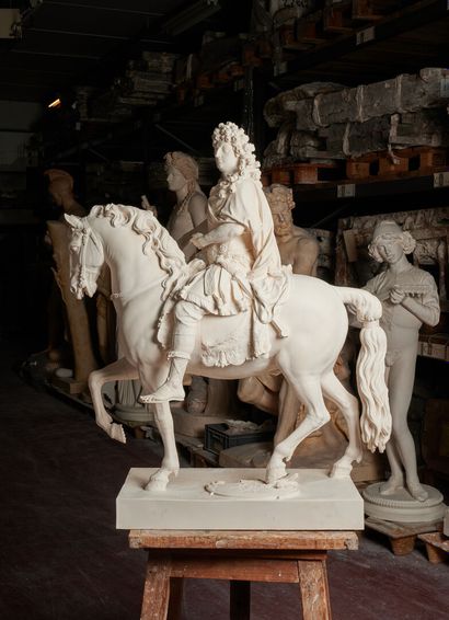 Statue équestre de Louis XIV Atelier de moulage du Musée du Louvre (à partir de 1864),... Gazette Drouot