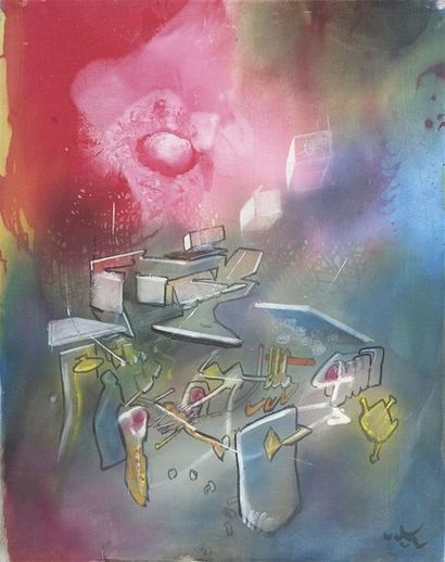 ROBERTO MATTA (1911-2002) Untitled
Oil on canvas, signed lower right
H. 80 cm - L....