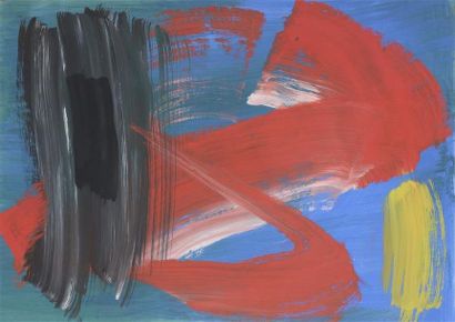Gerard SCHNEIDER (1896-1986) Untitled, 1977
Gouache on paper, signed and dated lower...
