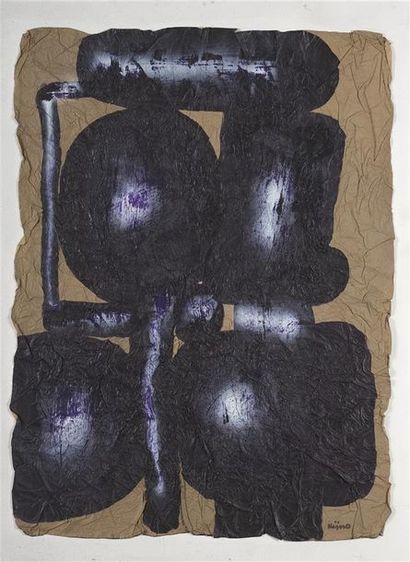 Ladislas KIJNO (1921-2012) Stèle pour une forêt brulée, 1977
Acrylique sur papier...