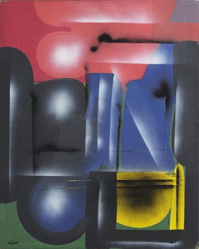 Ladislas KIJNO (1921-2012) Untitled
Acrylic on canvas, signed lower left
H. 81 cm...