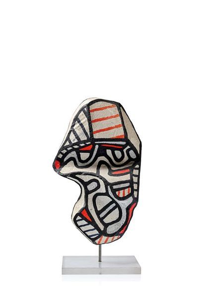 Jean Dubuffet (1901-1985) Theatre mask II, March 6, 1969
Transfer to polyester, monogrammed...