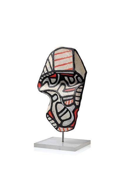 Jean Dubuffet (1901-1985) Theatre mask II, March 6, 1969
Transfer to polyester, monogrammed...