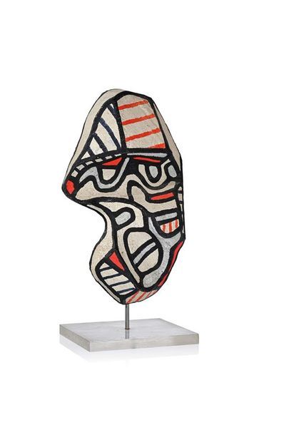 Jean Dubuffet (1901-1985) Theatre mask II, March 6, 1969
Transfer to polyester, monogrammed...