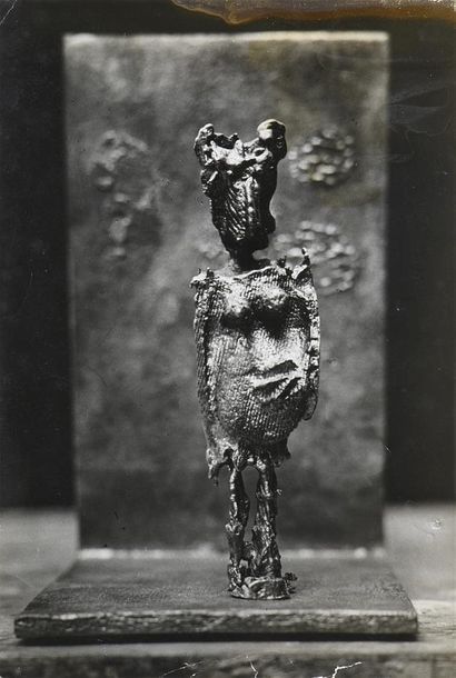 GERMAINE RICHIER (1902-1959) Cuttlefish n°22, on bronze angle, 1955 or Small bullfighting,...