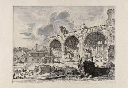 null Giovanni Battista PIRANESI (1720-1778) Veduta degli Avanzi del Tempio della...