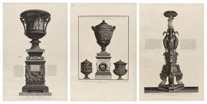 null Giovanni Battista PIRANESI (1720-1778) « Vases antiques en marbre de la collection...