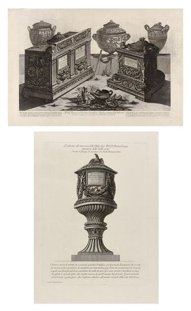 null Giovanni Battista PIRANESI (1720-1778) « Urnes funéraires antiques et lampes...