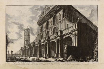 null Giovanni Battista PIRANESI (1720-1778) Veduta della basilica di San Paolo fuori...