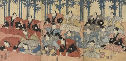 UTAGAWA TOYOKUNI II (1777-1835) Utagawa TOYOKUNI II (1777-1835)
Assemblée de clans...