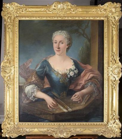 null Ecole FRANCAISE du XVIIIe, entourage de Donatien NONOTTE Portrait de femme et...