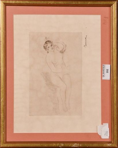 null Auguste RENOIR (1841-1919) Femme nue couchée (tournée à droite), circa 1906...