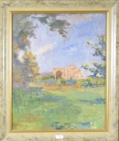 null Gabriel FOURNIER (1893-1963) Le château de Lourmarin Huile sur toile, signée...