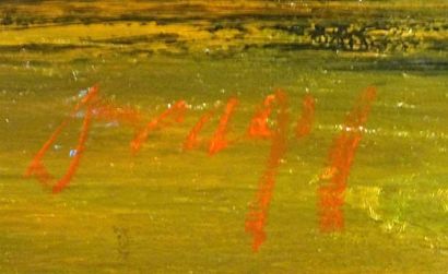 null DRAGIC-DRAGAN (né en 1944) Paysage de campagne Huile sur toile signée en bas...