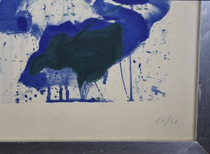 null Sam FRANCIS (1923-1994) Composition bleue Lithographie non signée, numérotée...