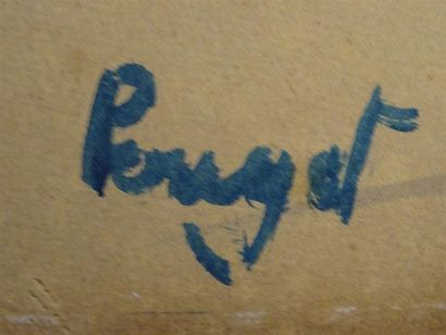 null Marcel POUGET (1923-1985) Baigneuses Gouache sur papier, signée en bas à gauche,...