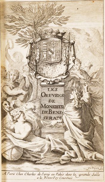 BENSSERADE (Isaac de) Les oeuvres.
Paris, Charles de Sercy, 1697.
2 volumes in-12...