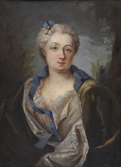 École FRANÇAISE de la fin du XVIIIe siècle Portrait of Catherine Opalinska
Oil on...