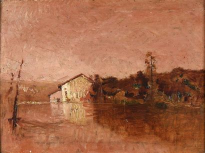 François Auguste RAVIER (1814-1895) Moulin de Roche
Oil on canvas, unsigned
H. 30...