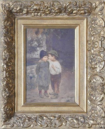 Marie, Mizzi WUNSCH (1862-1898) Confidence
Oil on panel, signed lower left
H. 27...