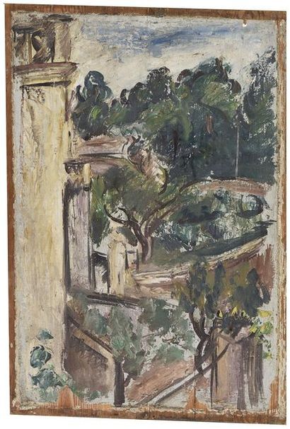 Othon FRIESZ (1879-1949) Landscape study and study of a winter garden
Oil on panels...