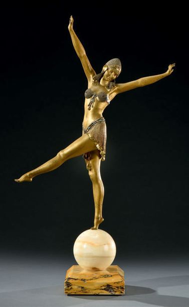Demeter H. CHIPARUS (1886-1947) Danseuse de Palmyre (Dancer of Palmyra), le grand...