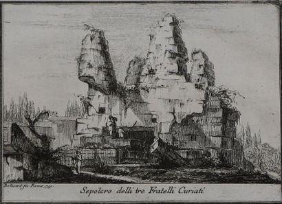 null [Rome] Jérôme Charles BELLICARD (1726-1786) Trois eaux-fortes jointe à la suite...