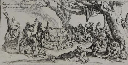 null D'après Jacques CALLOT (1592 - 1635) Environ 140 planches de diverses suites...