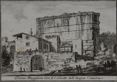 null [Rome] Giovanni Battista PIRANESI (1720 - 1778) Palazzo dei Duchi Mattei - Veduta...