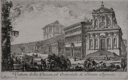 null [Rome] Giovanni Battista PIRANESI (1720 - 1778) Palazzo dei Duchi Mattei - Veduta...