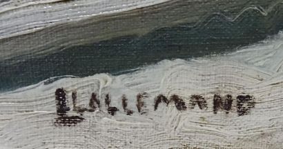 null Louis LALLEMAND (1891-1959) Paysage d'hiver Huile sur toile, signée en bas à...