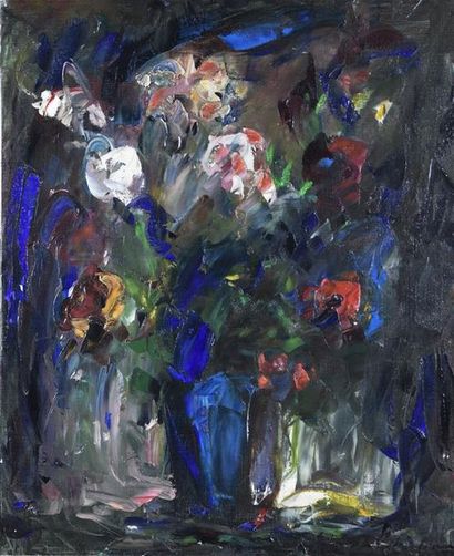 null Elemer VAGH WEIMAN (1906-1990) "Les roses", 1969 Huile sur toile signée en bas...