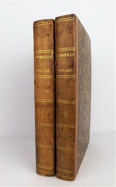 null FOUCHÉ (J. duc d'Otrante). Mémoires. Paris, Le Rouge, 1824. 2 vol. in-8, demi-basane...