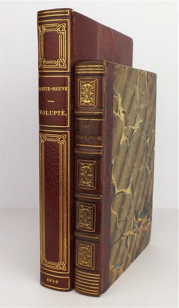 null SAINTE-BEUVE. Volupté. Paris, Charpentier, 1840. In-12, demi-maroquin rouge...