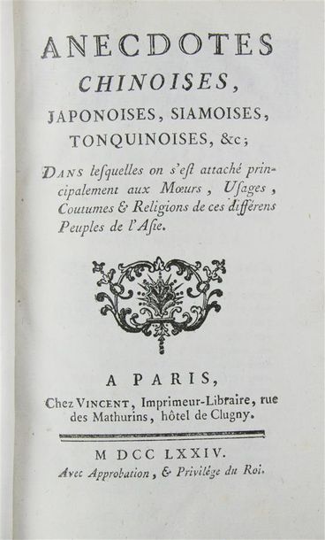 null [DELACROIX -HORNOT- CASTILHON]. ANECDOTES AMERICAINES - CHINOISES - ANGLOISES...