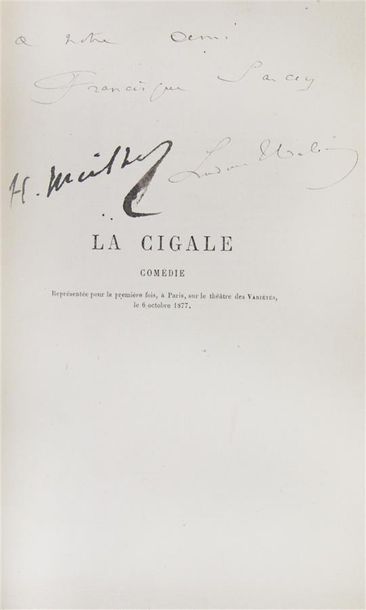null MEILHAC (H) - HALEVY (L). LA CIGALE. Paris, Calmann-Lévy, 1877. In-8, demi chagrin...