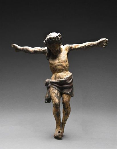 null Christ in polychrome carved wood, perizonium tied to the waist Popular work...
